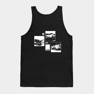 NISSAN SKYLINE GT-R R34 Black 'N White Archive (Black Version) Tank Top